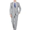 Mens Cheap Grey Suit Mens Modern Fit Summer Wedding Suit Light Grey
