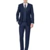 3 Piece Suit - Navy Blue Three Piece Suit - Mens Savvy Slim Vested Suit Navy Blue -Alberto Nardoni Shop Mens Savvy Slim Vested Suit Navy