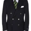 Quality Solid Black Double Breasted Suit Blazer With Best Cut & Fabric Men's -Alberto Nardoni Shop Mens Solid Black Double Breasted