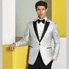 Western Suit - Trajes Para Hombres - Cowboy Formal Attire - Trajes De Novio - Peak Lapel Single Breasted White Suit -Alberto Nardoni Shop Mens White Suit