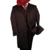 Mens Zoot Suit - Zuit Suit - Black & Red Suit - Wedding Single Breasted Zoot Suit