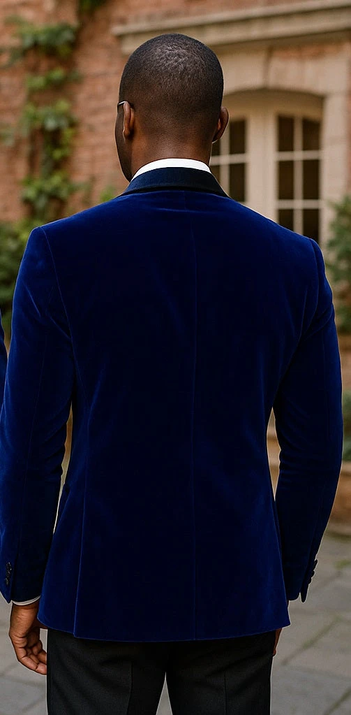 Mens Dinner Jacket - Tuxedo Jacket - Dinner Suit Jackets In Color Royal Blue - Image 4