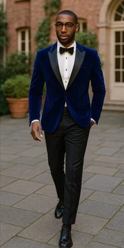 Mens Dinner Jacket - Tuxedo Jacket - Dinner Suit Jackets In Color Royal Blue -Alberto Nardoni Shop Mens Dinner Jacket Tuxedo Jacket Dinner Suit Jackets in Color Royal Blue 3