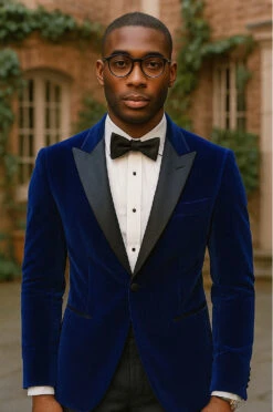 Mens Dinner Jacket - Tuxedo Jacket - Dinner Suit Jackets In Color Royal Blue -Alberto Nardoni Shop Mens Dinner Jacket Tuxedo Jacket Dinner Suit Jackets in Color Royal Blue 4