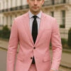 Mens Pink Linen Suit - Summer Suit
