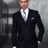 Great Gatsby Guy Costumes - Navy Suit With Double Breasted Vest