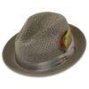 Castor Crushable Straw Hat Fedora In Olive -Alberto Nardoni Shop Olive.1