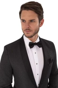 Smoking Traje - Esmoquin - Smoking Para Hombre - One ButtonTrajes De Novio Black Tuxedo -Alberto Nardoni Shop One Button Black Suits