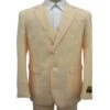 Men's Notch Label Orange Colour Summer Seersucker Fabric Vested 3 Piece Suit -Alberto Nardoni Shop Orange Summer Suits