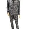 Paisley Suit - Gray - Silver - Charcoal Prom Suit - Slim Fit Stage Suit 3 Paisley Suit - Gray - Silver - Charcoal Prom Suit - Slim Fit Stage Suit -Alberto Nardoni Shop Paisley Suit Gray Silver Charcoal Suit