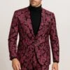 Mens Pink And Black Floral Tuxedo Suit – Slim Fit Two Piece Set 3 Mens Pink And Black Floral Tuxedo Suit – Slim Fit Two Piece Set -Alberto Nardoni Shop Pink and Black Floral Tuxedo Suits