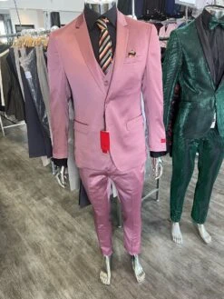 Men’s Pink 3-Piece Slim Fit Suit – Formal Wedding And Prom Outfit With Vest -Alberto Nardoni Shop Pink 012a73ce 642f 480a a82d d188947cb1d2