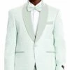 Mens One Button Vested Wedding And Prom Tuxedo In Mint Green