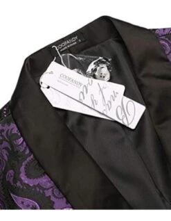 Mardi Gras Purple Tuxedo Dinner Jacket - Purple Paisley Blazer -Alberto Nardoni Shop Purple Paisley Blazers