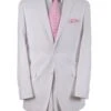 Mens 2 Button 100% Linen Suit With Elbow Patches In White