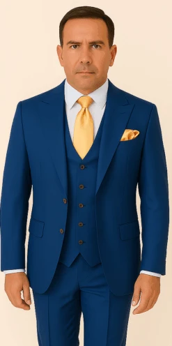 Rossi Man BOND RM1780 Slim Fit 3-Piece Suit – Modern Royal Blue Suit For Men 9 Rossi Man BOND RM1780 Slim Fit 3-Piece Suit – Modern Royal Blue Suit For Men -Alberto Nardoni Shop ROSSI MAN SLIM FIT 3 PIECE SUIT BOND RM1780