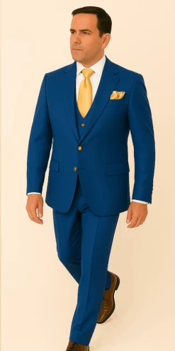 Rossi Man BOND RM1780 Slim Fit 3-Piece Suit – Modern Royal Blue Suit For Men 8 Rossi Man BOND RM1780 Slim Fit 3-Piece Suit – Modern Royal Blue Suit For Men -Alberto Nardoni Shop ROSSI MAN SLIM FIT 3 PIECE SUIT BOND RM1780 3