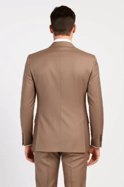 Men’s Modern Formal Suit – Rossi Man Max Slim Fit 3-Piece In Solid Mocha | RM1172 -Alberto Nardoni Shop ROSSI MAN SLIM FIT 3 PIECE SUIT MAX RM1172 1