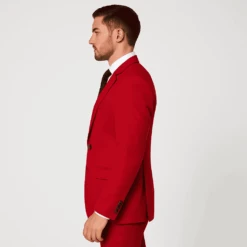 Rossi Man Max Slim Fit Formal Suit – 3-Piece Set In Bold Solid Red | RM1191 -Alberto Nardoni Shop ROSSI MAN SLIM FIT 3 PIECE SUIT MAX RM1191 2