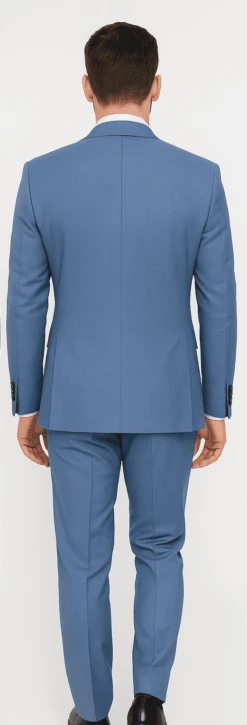 Rossi Man MAX RM1387 Slim Fit 3-Piece Suit – Stylish Solid Blue Formalwear For Men -Alberto Nardoni Shop ROSSI MAN SLIM FIT 3 PIECE SUIT MAX RM1387 1