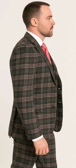 Rossi Man MAX RM1739 Slim Fit 3-Piece Suit – Stylish Black And Pink Tailored Suit For Men -Alberto Nardoni Shop ROSSI MAN SLIM FIT 3 PIECE SUIT MAX RM1739 2