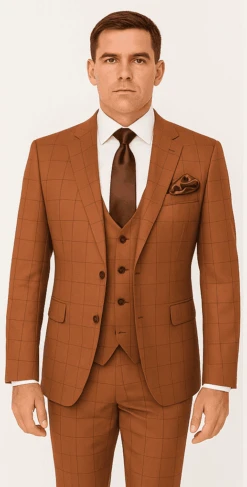 Rossi Man MAX RM1786 Slim Fit 3-Piece Suit – A Modern And Elegant Suit For Men -Alberto Nardoni Shop ROSSI MAN SLIM FIT 3 PIECE SUIT MAX RM1786