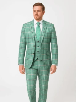 Rossi Man MAX RM1825 Slim Fit 3-Piece Mint Green Suit – Modern Formalwear For Men -Alberto Nardoni Shop ROSSI MAN SLIM FIT 3 PIECE SUIT MAX RM1825