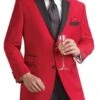 Cheap Tuxedos For Men - Discounted Red Tuxedos -Alberto Nardoni Shop Red Color Two Button Suit 11449