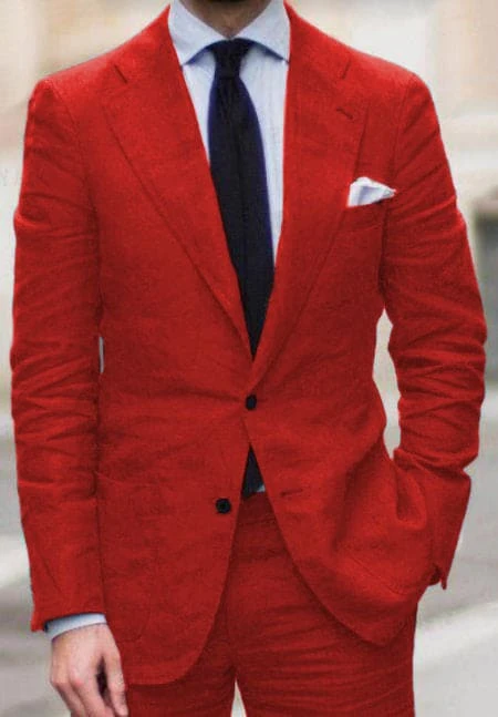 Red Linen Suit - Red Linen Suit - Red Tiffany Color 1 Red Linen Suit - Red Linen Suit - Red Tiffany Color