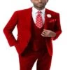 Great Gatsby Guy Costumes - Red Suit With Double Breasted Vest -Alberto Nardoni Shop Red Single Breasted Suit