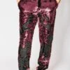 Mens Sequin Pants - Rose Gold Dress Party Pants