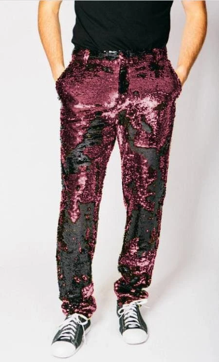 Mens Sequin Pants - Rose Gold Dress Party Pants 1 Mens Sequin Pants - Rose Gold Dress Party Pants
