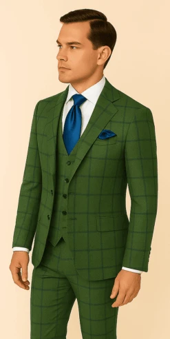 Rossi Man Max RM1841 – Men's Slim Fit 3-Piece Suit For Men -Alberto Nardoni Shop Rossi Man Max RM1841 Slim Fit 3 Piece Suit 2