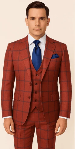 Rossi Man Max RM1842 – Slim Fit 3-Piece Formal Suit For Men -Alberto Nardoni Shop Rossi Man Max RM1842 Slim Fit Formal 3 Piece Suit