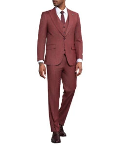 Stacy Adams - 3 Piece Pinstripe Hybrid Fit 1 Button Suit -Alberto Nardoni Shop SM176H1 01 03