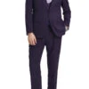 Stacy Adams - Purple 3 Piece Hybrid Fit Suit With Expandable Waist Band