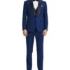 Stacy Adams - Indigo 3 Piece Hybrid Fit Tuxedo Satin Shawl Lapel