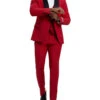 Stacy Adams - Red 3 Piece Hybrid Fit Tuxedo Satin Shawl Lapel 6 Stacy Adams - Red 3 Piece Hybrid Fit Tuxedo Satin Shawl Lapel -Alberto Nardoni Shop SMT282H1 10