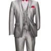 Slim Fit 3 Piece Satin Suit In Silver -Alberto Nardoni Shop SV2D 1 SILVER 6945cfaa b2ed 4f13 b04e f003fd223ebd