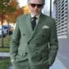 Sage Green Double Breasted Suit