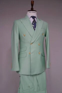 Mens Sage Green Double-Breasted Suit With Gold Buttons – Formal Slim Fit 2-Piece Pistachio Color -Alberto Nardoni Shop Sage Green Double Breasted Suits 73b5d45e 5dec 46ed a7ea bc1a880894a0