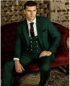 FINNEGAN SINGLE-BREASTED 3 PIECE SLIM FIT LAPEL SUIT(BLAZER+PANTS+VEST) -Alberto Nardoni Shop Screenshot 2025 02 19 025301