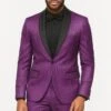 Mens Shiny Purple Tuxedo Jacket With Black Satin Shawl Lapel – Formal Party Blazer For Prom And Weddings -Alberto Nardoni Shop Shiny Purple Tuxedo Jackets with Black