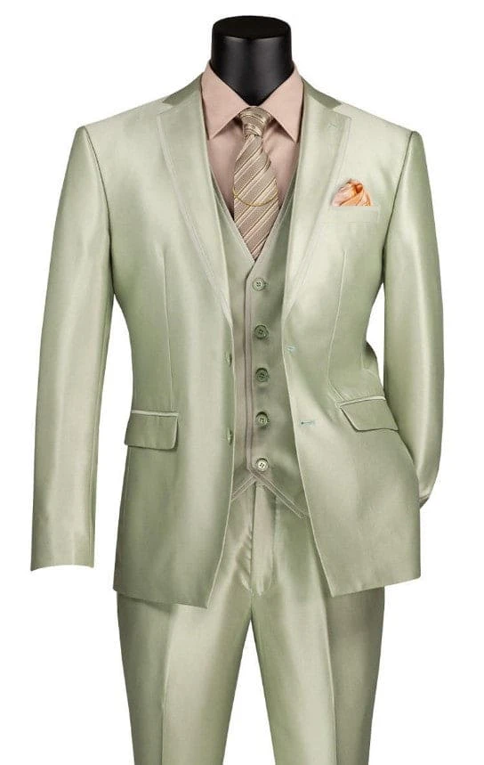 Mens Notch Label Slim Fit Fancy Prom Suit Shiny Sage Green 3 Piece Suit 1 Mens Notch Label Slim Fit Fancy Prom Suit Shiny Sage Green 3 Piece Suit