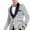 Mens One Button Vested Shawl Lapel Solid Vest Silver Grey Prom Tuxedo