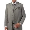 Mens Long Vested Fashion Zoot Silver Grey Suit -Alberto Nardoni Shop Silver Grey Suits2