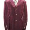 Men's Burgundy ~ Maroon Suit~ Wine Zoot Suit Patch Pocket Burgundy Suit