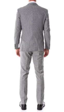 Mens Slim Fit Houndstooth Peak Lapel 2pc Suits -Alberto Nardoni Shop Slim Fit Houndstooth Suits