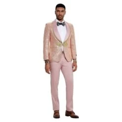2025 Prom Special Blush Paisley 2pc Mens Suit By Tazzio -Alberto Nardoni Shop Special Blush Paisley6