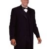 Gangster Suit - Mobster Suit - Mafia Suit For Mens Long Tuxedo Striped Zoot Black Suit -Alberto Nardoni Shop T903V Black 1